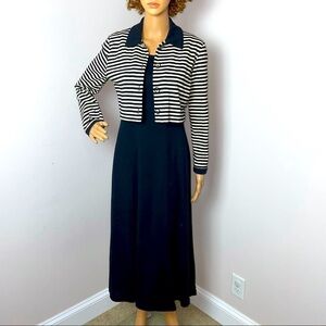 Vintage 80's Dress & Jacket Set  Size: 3,4